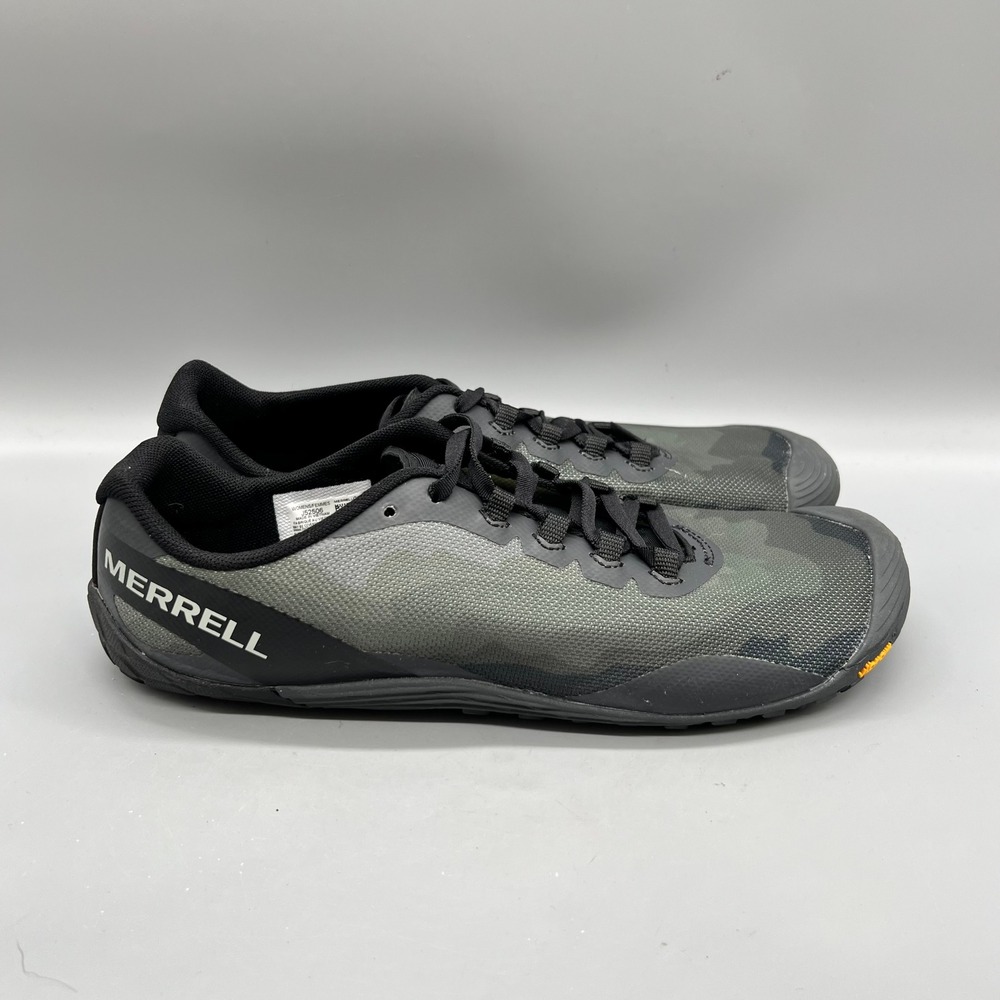 Merrell Shoes Womens 11 Green Gray Camo Vapor Glove 4 Trail Runner Running Gym